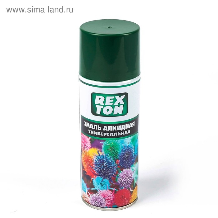 Эмаль алкидная универсальная REXTON, темно-зеленая, аэрозоль, 520 мл Эмаль алкидная универсальная REXTON, темно-зеленая, аэрозоль, 520 мл