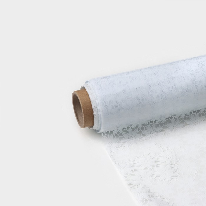 Клеёнка на стол ПВХ Доляна «Ромашки», ширина 137 см, толщина 0,08 мм, рулон 30 метров, цвет белый Клеёнка на стол ПВХ Доляна «Ромашки», ширина 137 см, толщина 0,08 мм, рулон 30 метров, цвет белый