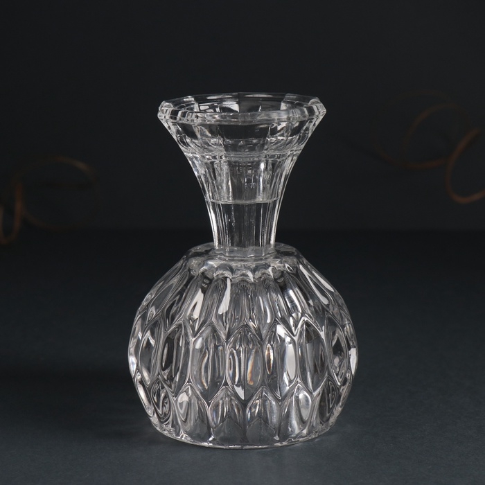 Подсвечник стекло на 1 свечу d=3 см Подсвечник стекло на 1 свечу d=3 см "Бокал шампанского" прозрачный 8х8х11 см