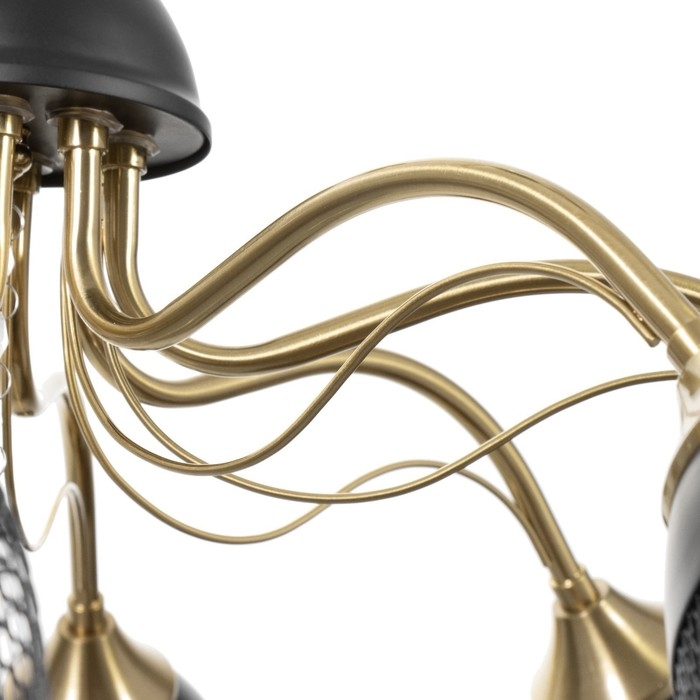 Люстра Люстра "Рикардо" 8хЕ27 40Вт черный 71х71х38-65см BayerLux