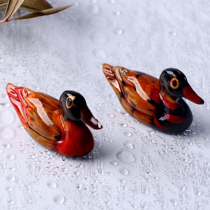 Сувенир «Уточки мандаринки» талисман фен-шуй, 1,5 × 3,5 × 5,5 см, набор 2 шт. Сувенир «Уточки мандаринки» талисман фен-шуй, 1,5 × 3,5 × 5,5 см, набор 2 шт.