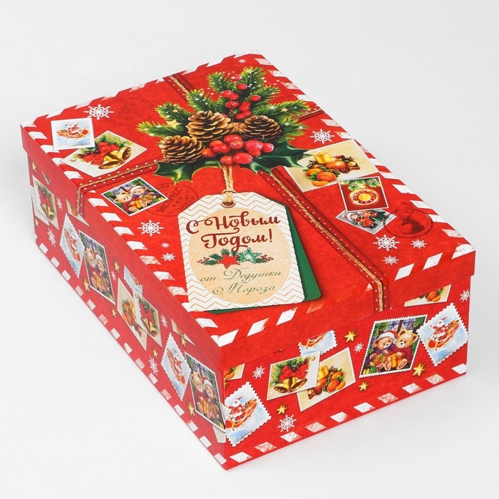 Набор коробок подарочных 15 в 1 «Почта», 12 х 7 х 4 см - 46,6 х 35,2 х 17.5 см, Новый год