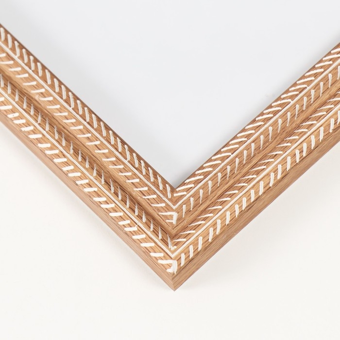 Фоторамка пластик 30х40 см Фоторамка пластик 30х40 см "Двойная коса" пшеничная 32,4х42,4х1,1 см