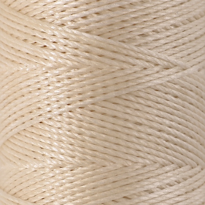 Нитки вощёные, круглые, 300D/3, 0,35 мм, 60 ± 2 м, цвет молочный Нитки вощёные, круглые, 300D/3, 0,35 мм, 60 ± 2 м, цвет молочный