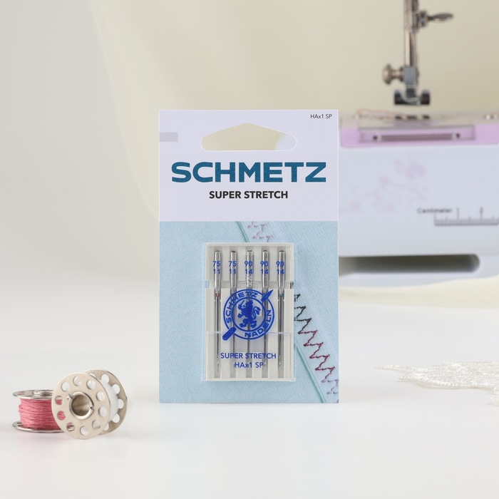 Иглы для бытовых швейных машин, для стрейч-ткани, №75/90, 5 шт Иглы для бытовых швейных машин, для стрейч-ткани, №75/90, 5 шт