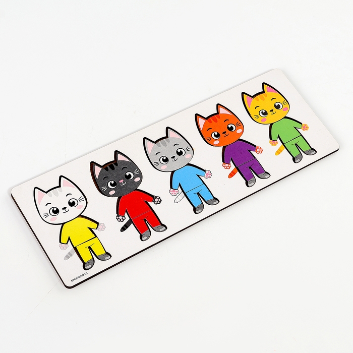 Головоломка деревянная для детей. Повтори по образцу «Котики» Головоломка деревянная для детей. Повтори по образцу «Котики»