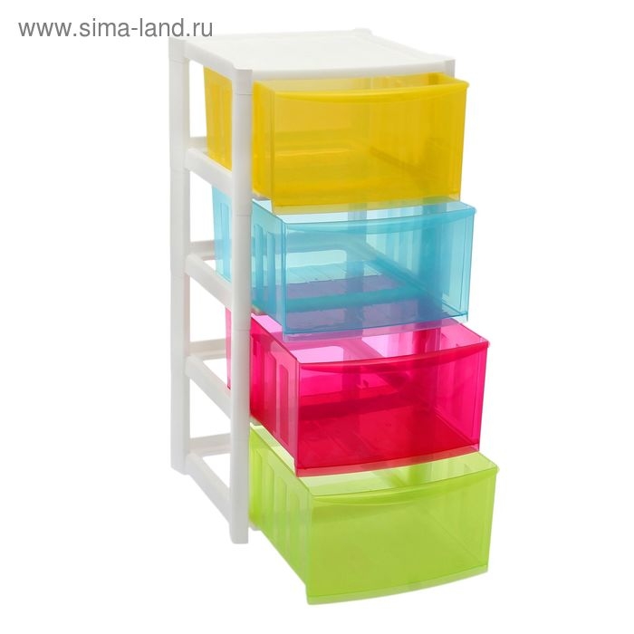 Комод 4-х секционный «Радуга», разноцветный Комод 4-х секционный «Радуга», разноцветный