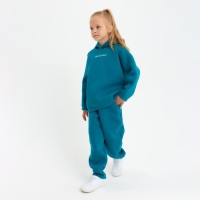 Костюм детский (худи, брюки) MINAKU: Basic Line KIDS, oversize, цвет изумруд, рост 128