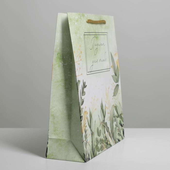 Пакет подарочный ламинированный, упаковка, For you, ML 21 х 25 х 8 см