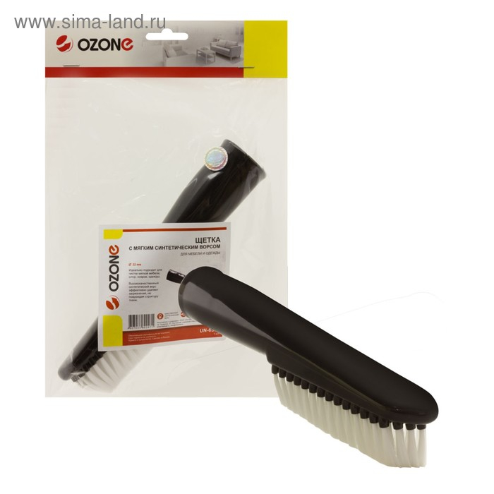 Щетка для пылесоса Ozone с мягким синтетическим ворсом для мебели и одежды, под трубку 32 мм Щетка для пылесоса Ozone с мягким синтетическим ворсом для мебели и одежды, под трубку 32 мм