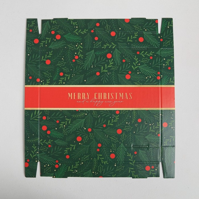 Коробка подарочная новогодняя складная «С новым годом», 31,2 х 25,6 х 16,1 см, Новый год Коробка подарочная новогодняя складная «С новым годом», 31,2 х 25,6 х 16,1 см, Новый год