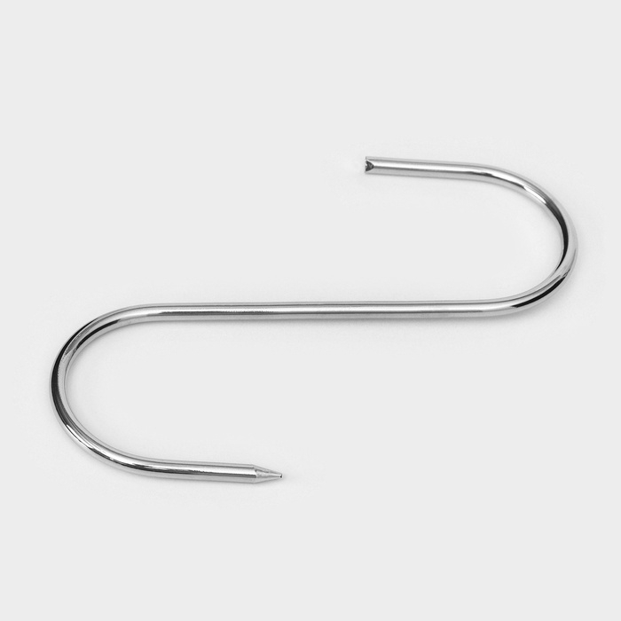 Крючки для мяса из нержавеющей стали, 12х3,5 см, упаковка 10 шт Крючки для мяса из нержавеющей стали, 12х3,5 см, упаковка 10 шт
