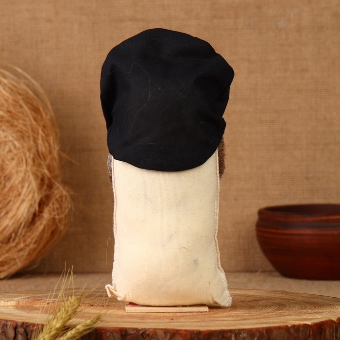 Оберег Оберег "Домовой в кепке с ложкой", лён, 20 см