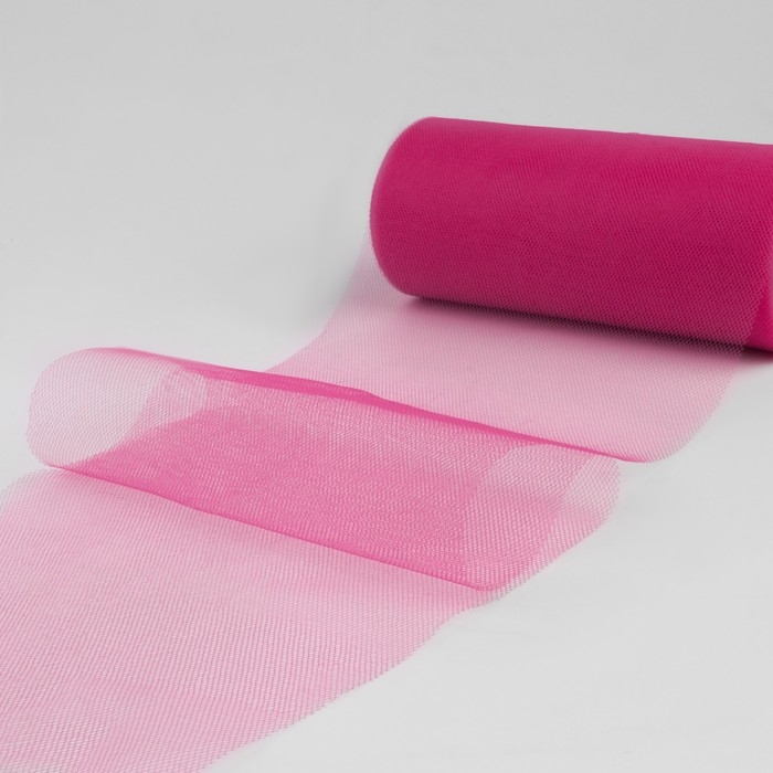 Фатин, 15 см, 11 ± 1 г/кв.м, 23 ± 1 м, цвет ярко-розовый №22 Фатин, 15 см, 11 ± 1 г/кв.м, 23 ± 1 м, цвет ярко-розовый №22