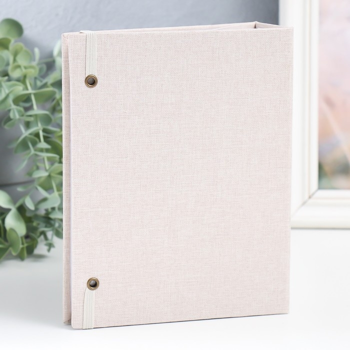 Фотоальбом на 100 фото 13х18 см "Бежевый" текстиль 19,5х15х5,5 см