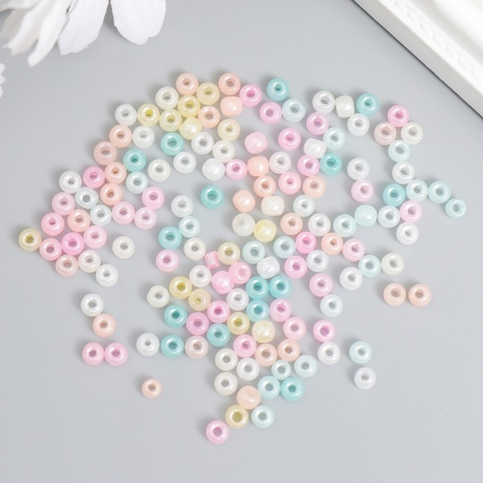 Бисер стекло 6/0  Бисер стекло 6/0 "Разноцветное ассорти" 10 гр