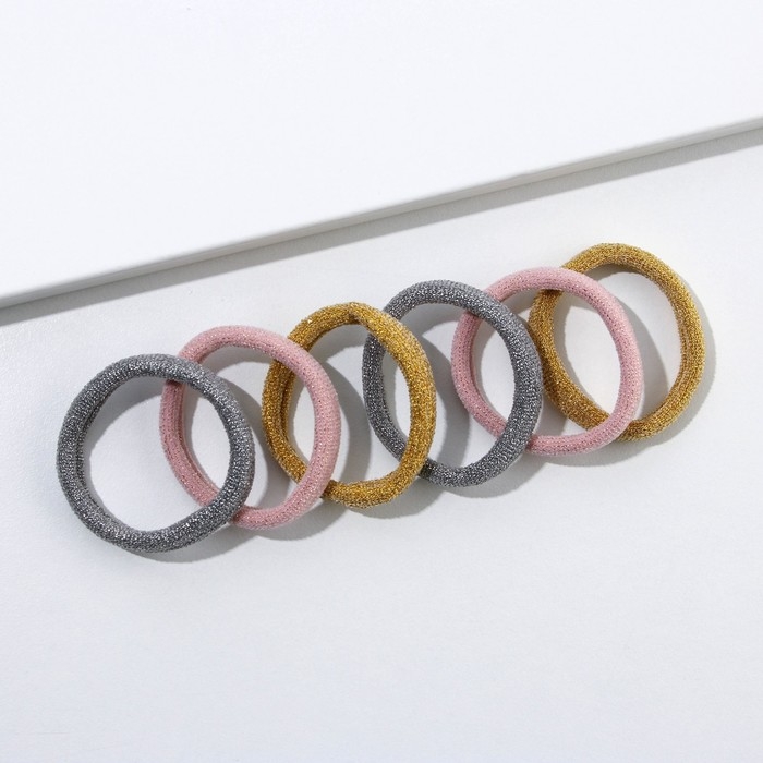 Резинки для волос новогодние «Shine in the New Year», на Новый год, набор, d= 4 см, 6 шт Резинки для волос новогодние «Shine in the New Year», на Новый год, набор, d= 4 см, 6 шт