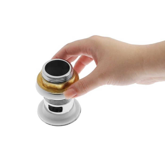 Донный клапан ZEIN BP1, 1 1/4 Донный клапан ZEIN BP1, 1 1/4", маленькая кнопка, с переливом, для раковины, хром