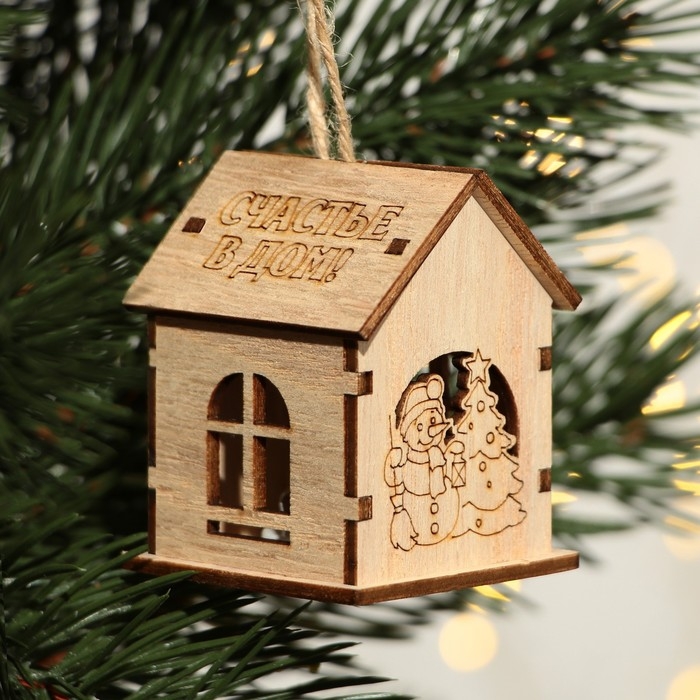 Интерьерное украшение новогоднее «Новый год: Счастье в дом», 6 х 4,5 см Интерьерное украшение новогоднее «Новый год: Счастье в дом», 6 х 4,5 см