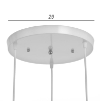Светильник BayerLux 1954/3WT E27 40Вт белый 29х29х22-122 см