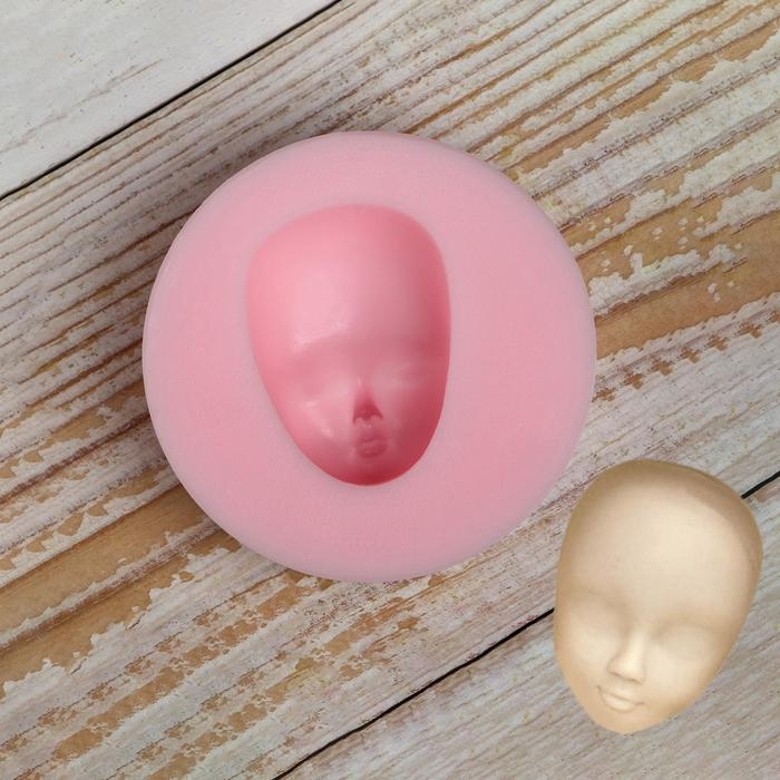 Молд силикон для полимерной глины Молд силикон для полимерной глины "Детское лицо" 4,2х3 см МИКС