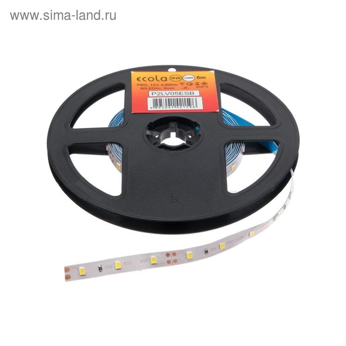 Светодиодная лента Ecola PRO 5 м, IP20, SMD3528, 60 LED/м, 4.8 Вт/м, 12 В, 4200К Светодиодная лента Ecola PRO 5 м, IP20, SMD3528, 60 LED/м, 4.8 Вт/м, 12 В, 4200К