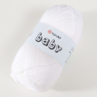Пряжа "Baby" 100% акрил 150м/50гр (501 белый)