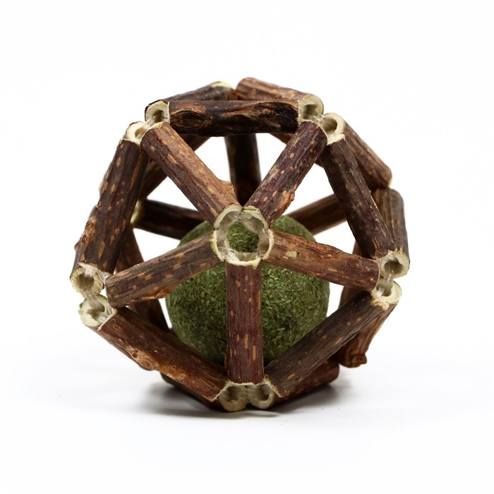 Двойной шар для кошек из прессованной кошачьей мяты и мататаби, 6-6,5 см Двойной шар для кошек из прессованной кошачьей мяты и мататаби, 6-6,5 см