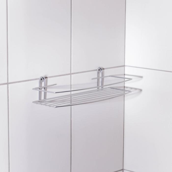 Полка для ванной прямая, 34×11,5×4,5 см, цвет хром Полка для ванной прямая, 34×11,5×4,5 см, цвет хром