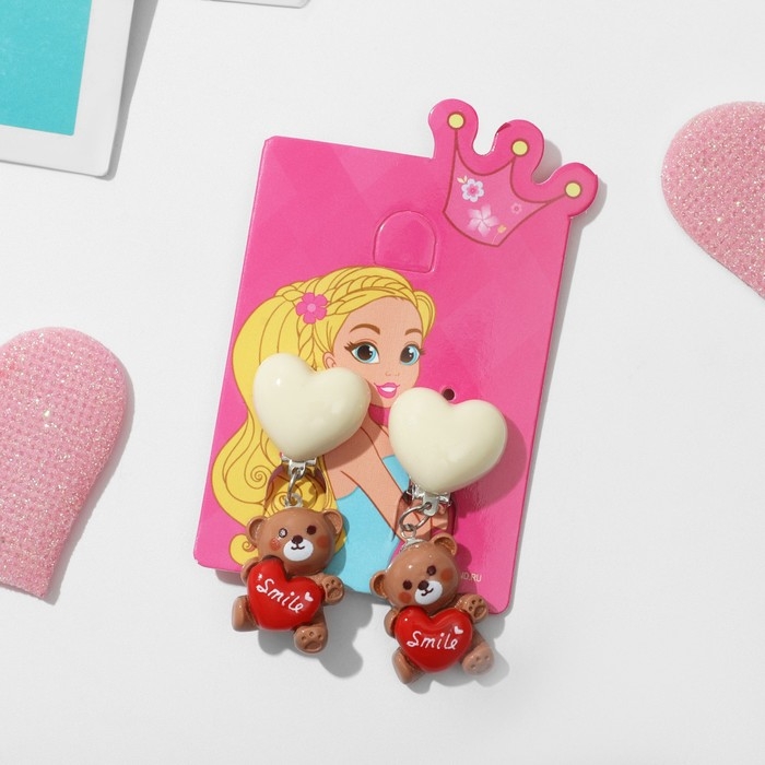 Клипсы детские «Выбражулька» животные, мишки, цветные Клипсы детские «Выбражулька» животные, мишки, цветные