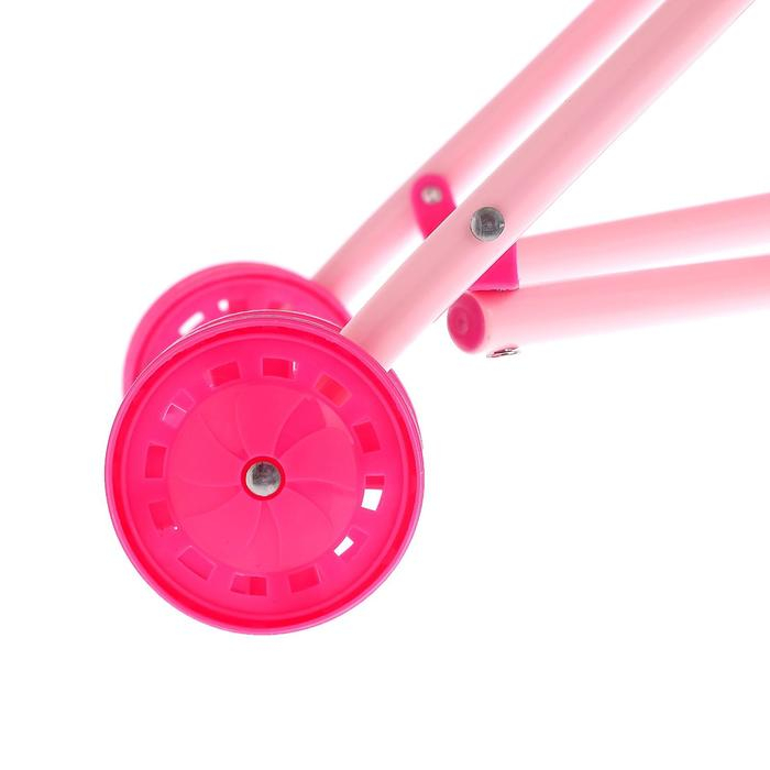 Кукольная коляска, с козырьком, металлический каркас Кукольная коляска, с козырьком, металлический каркас