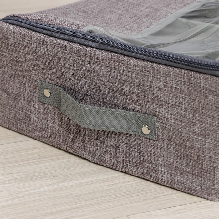 Короб для хранения обуви «Рон», 58×30×15 см, цвет серый