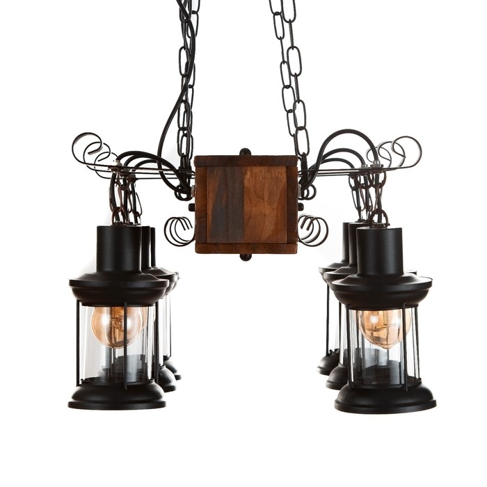 Люстра Люстра "Айварс" 6хЕ27 40Вт черный 55х100 см