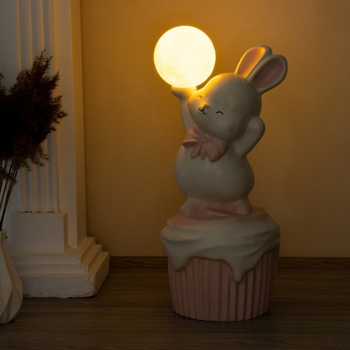 Торшер  Торшер "Зайка" LED USB розовый 30х30х69см