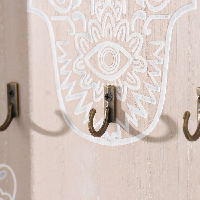 Крючки декоративные дерево Крючки декоративные дерево "Рука Фатимы" 20х3х30 см