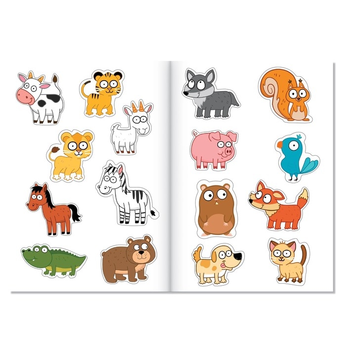 Набор с наклейками «Весёлые половинки», Синий трактор Набор с наклейками «Весёлые половинки», Синий трактор