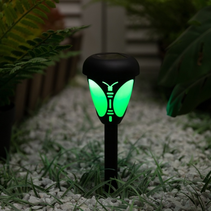 Светильник на солнечной батарее Светильник на солнечной батарее "Еврогарант", "Фонарь бабочка" 7x30.5 см, IP44, 1 LED, RGB