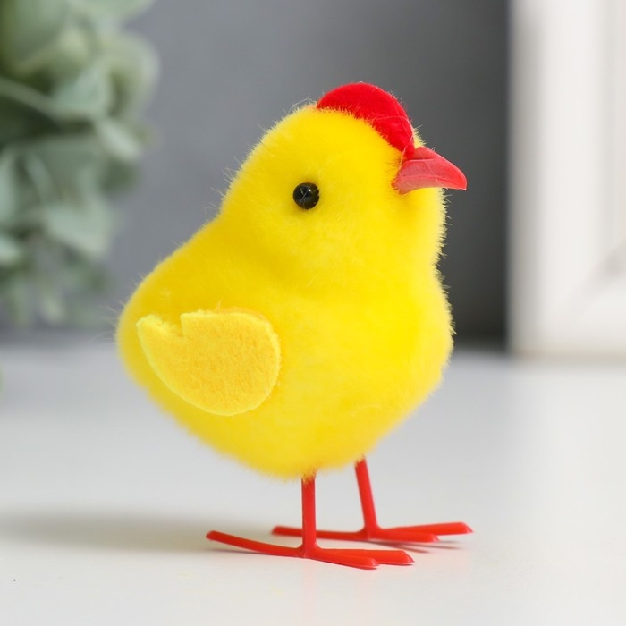 Сувенир пасхальный Сувенир пасхальный "Цыплята с гребешком" набор 6 шт жёлтый 3х6х6,5 см