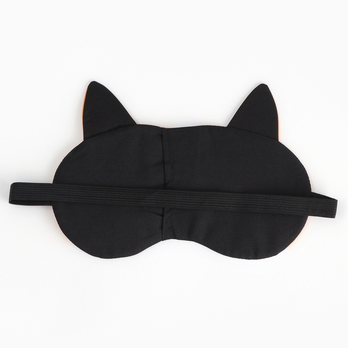 Маска для сна с ушками «Пёся», 19.3 х 13 см, цвет оранжевый Маска для сна с ушками «Пёся», 19.3 х 13 см, цвет оранжевый