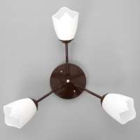 Люстра Оникс 3х15Вт E27 коричневый 50х50х15см BayerLux