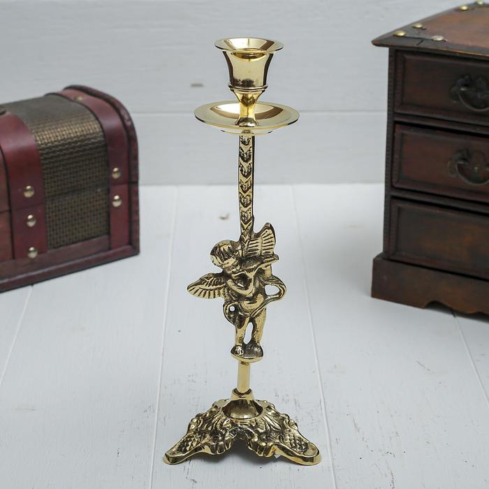 Подсвечник  Подсвечник "Ангел" на 1 свечу, латунь 9х9х24 см
