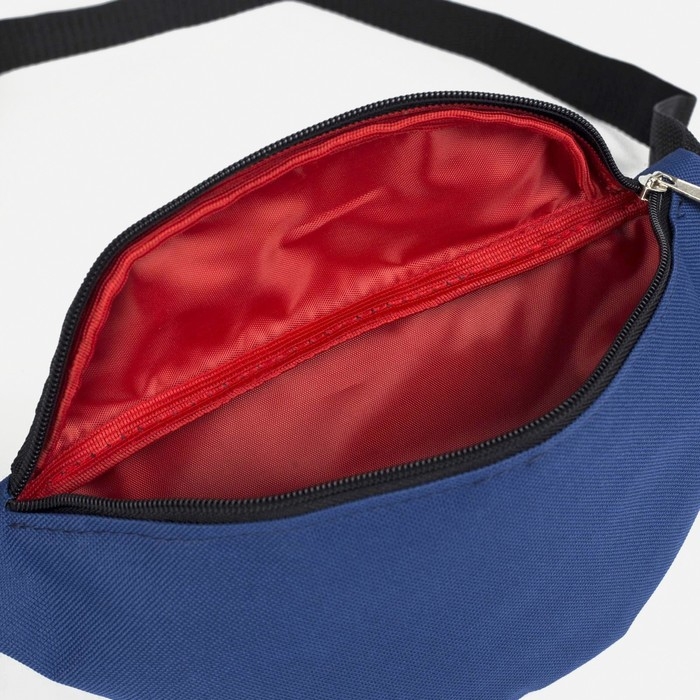 Поясная сумка на молнии, цвет синий Поясная сумка на молнии, цвет синий