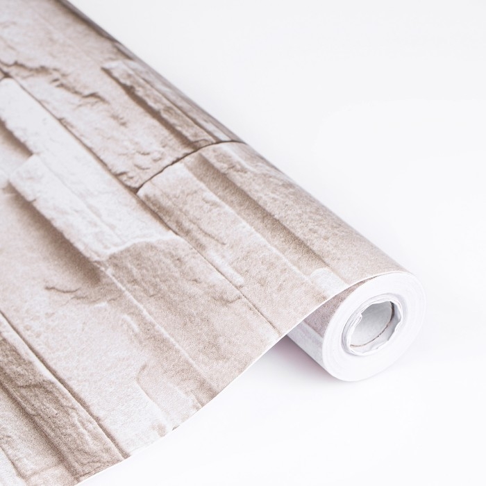 Пленка самоклеящаяся Плитка серая 10м*45см Пленка самоклеящаяся Плитка серая 10м*45см