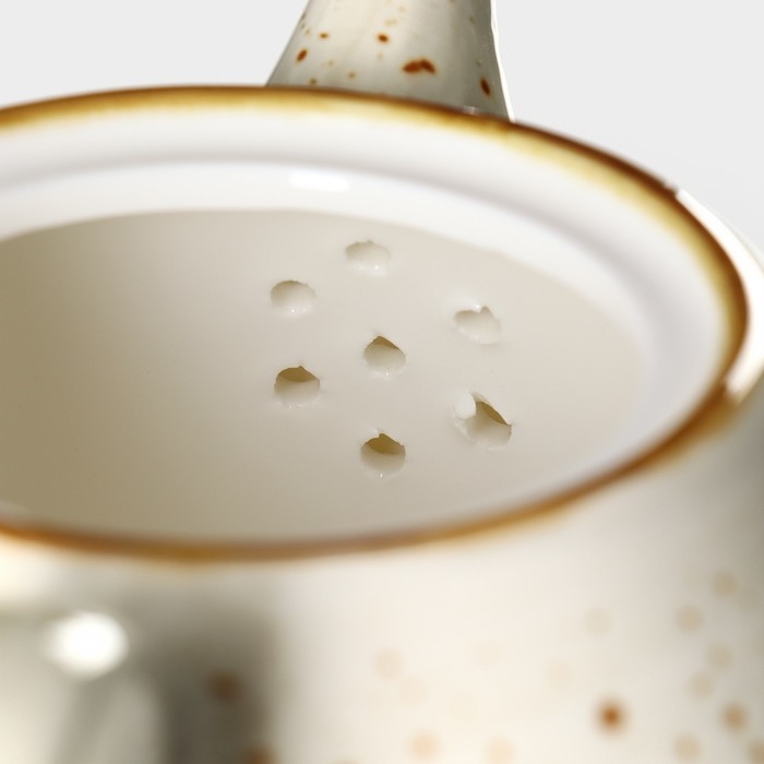 Чайник фарфоровый заварочный Magistro Mediterana, 900 мл, цвет бежевый Чайник фарфоровый заварочный Magistro Mediterana, 900 мл, цвет бежевый