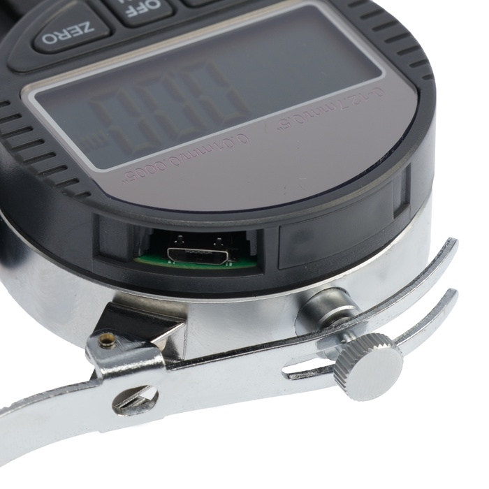 Толщиномер электронный ТУНДРА, металлический, диапазон 0-12.7 мм, точность 0.01 мм Толщиномер электронный ТУНДРА, металлический, диапазон 0-12.7 мм, точность 0.01 мм