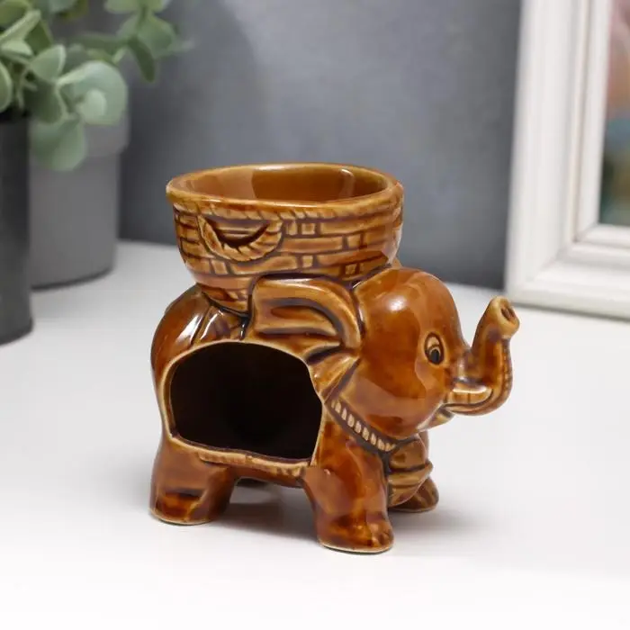 Аромалампа керамика Аромалампа керамика "Слоненок" глянец МИКС 9х9,5х6 см
