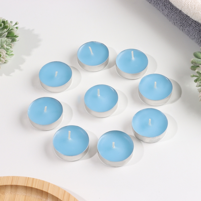 Набор чайных свечей ароматизированных Набор чайных свечей ароматизированных "Карибский кокос", 10гр, 9штук