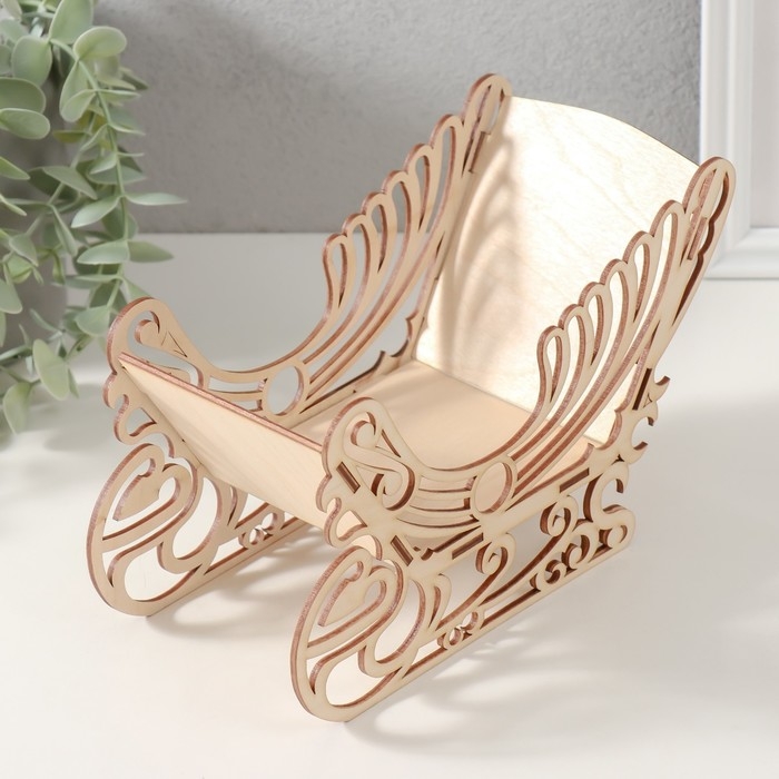 Шкатулка-сани  Шкатулка-сани "Узорчатые" 22х9,5х13 см (набор 5 деталей)