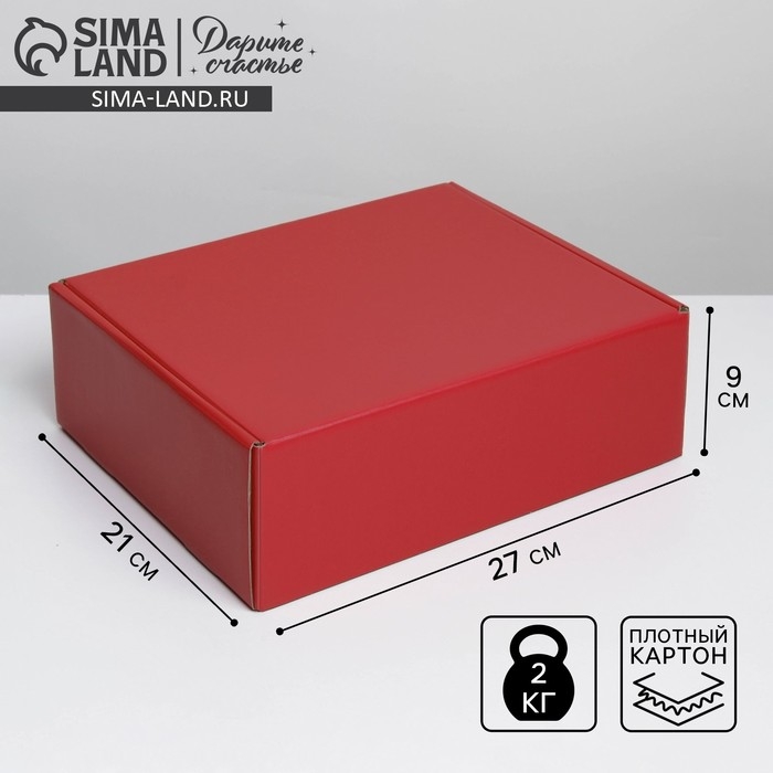 Коробка подарочная складная, упаковка, «Красная», 27 х 21 х 9 см Коробка подарочная складная, упаковка, «Красная», 27 х 21 х 9 см
