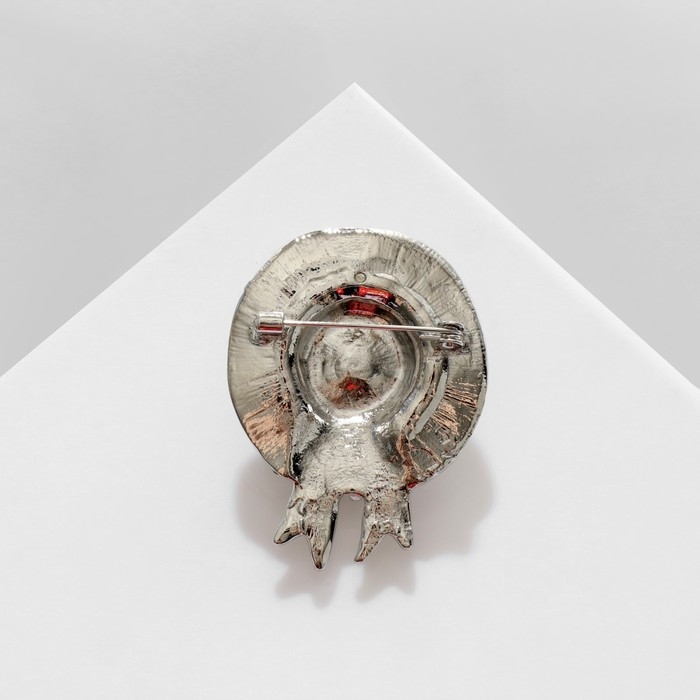 Брошь «Шляпка» с цветами, цветная в серебре Брошь «Шляпка» с цветами, цветная в серебре